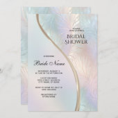 Modern Abstract iriserend Vrijgezellenfeest Kaart (Voorkant / Achterkant)