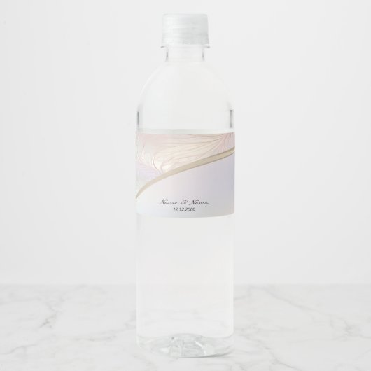 Modern Abstract iriserend waterflesje label Waterfles Etiket (Voorkant)