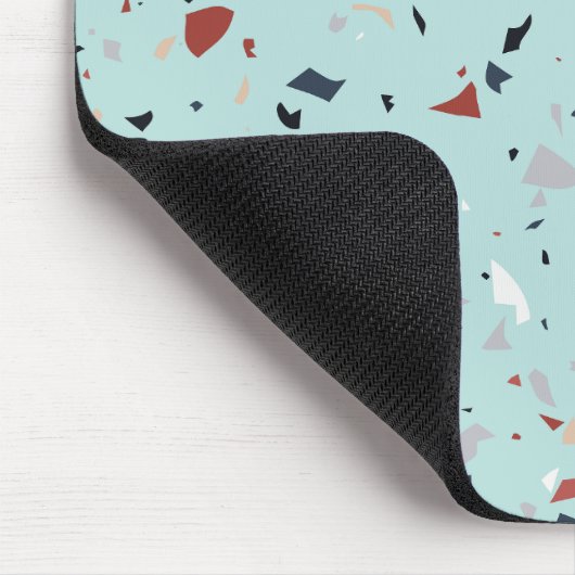 Modern Abstract Italiaans Terrazzo Naadloos Patroo Muismat (Hoek)