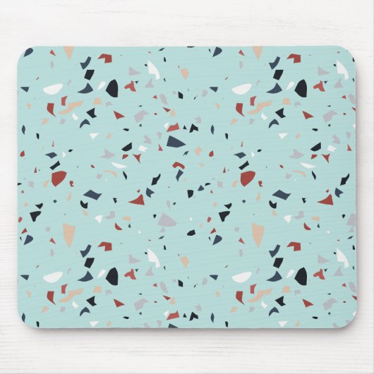Modern Abstract Italiaans Terrazzo Naadloos Patroo Muismat (Voorkant)