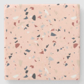 Modern Abstract Italiaans Terrazzo Naadloos Patroo Stenen Onderzetter (Voorkant)
