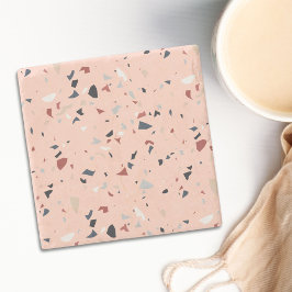 Modern Abstract Italiaans Terrazzo Naadloos Patroo Stenen Onderzetter