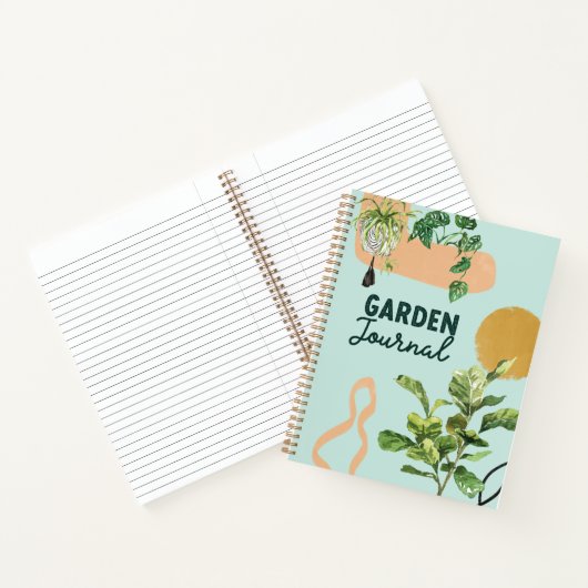 Modern Abstract Kamerplant Garden Journal Notitieboek (Binnen)