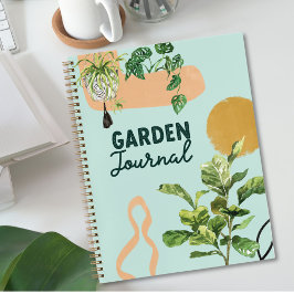 Modern Abstract Kamerplant Garden Journal Notitieboek