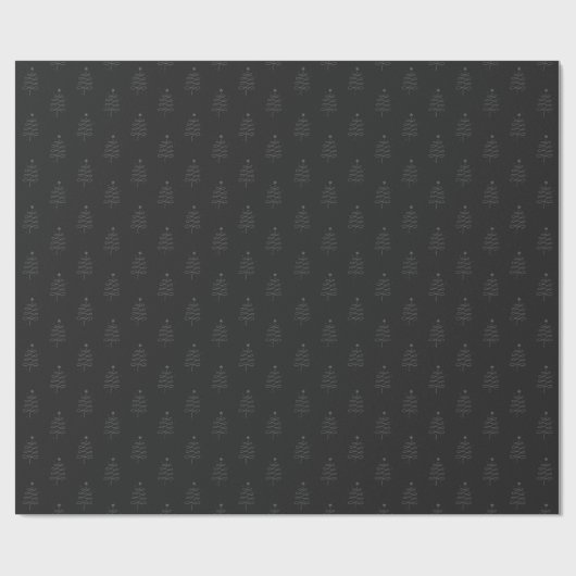 Modern Abstract kerstboom Black Holiday Gift Cadeaupapier (Vlak)