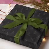 Modern Abstract kerstboom Black Holiday Gift Cadeaupapier