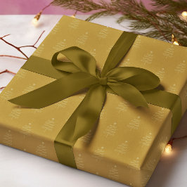 Modern Abstract Kerstboom Goud Vakantie Gift Cadeaupapier