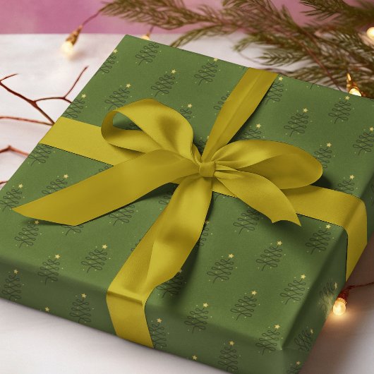 Modern Abstract kerstboom groen vakantie cadeau Cadeaupapier