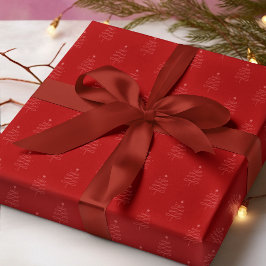 Modern Abstract kerstboom rood vakantie cadeau Cadeaupapier