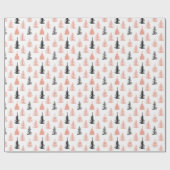 Modern Abstract kerstboompatroon Cadeaupapier (Vlak)