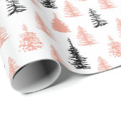 Modern Abstract kerstboompatroon Cadeaupapier (Rol Hoek)