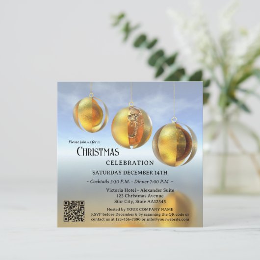 Modern Abstract kerstgezelschapsfeest Kaart (Staand voorkant)