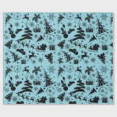 Modern Abstract kerstpatroon Cadeaupapier (Vlak)