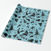 Modern Abstract kerstpatroon Cadeaupapier (Uitgerold)