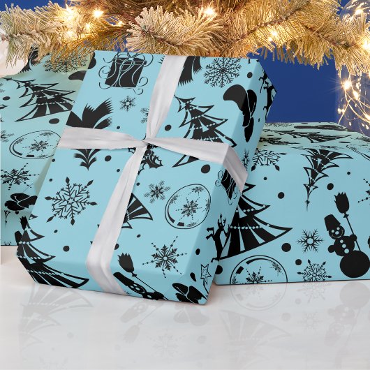 Modern Abstract kerstpatroon Cadeaupapier
