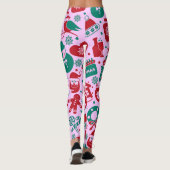 Modern Abstract kerstpatroon Leggings (Achterkant)