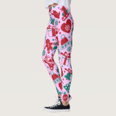 Modern Abstract kerstpatroon Leggings (Links)