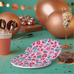 Modern Abstract kerstpatroon Papieren Bordje