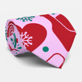 Modern Abstract kerstpatroon Stropdas (Opgerold)