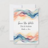 Modern Abstract Kleurrijk Design Save The Date (Voorkant)