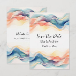 Modern Abstract Kleurrijk Design Save The Date