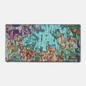 Modern Abstract Kleurrijk Gepersonaliseerd Bureaumat (Voorkant)