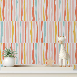 Modern Abstract Kleurrijk Gestreept Patroon Behang