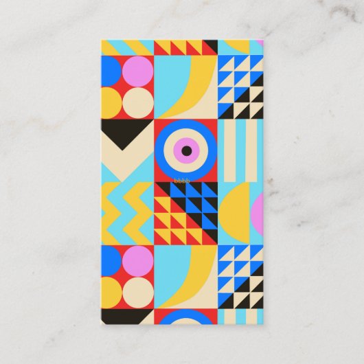 Modern Abstract kleurrijk interieurontwerp Visitekaartje (Voorkant)