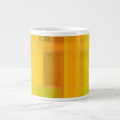 Modern Abstract | Kleurrijke Citrus kleuren Grote Koffiekop (Voorkant)