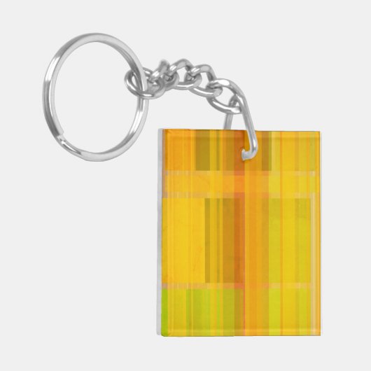 Modern Abstract | Kleurrijke Citrus kleuren Sleutelhanger (Voorkant Links)