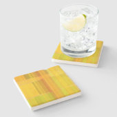 Modern Abstract | Kleurrijke Citrus kleuren Stenen Onderzetter (Zijkant)