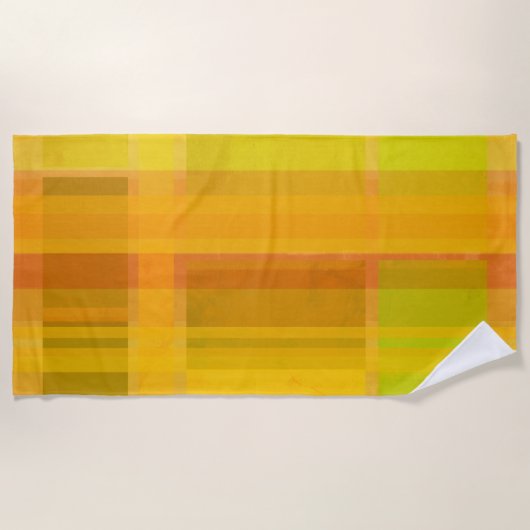 Modern Abstract | Kleurrijke Citrus kleuren Strandlaken (Voorkant)