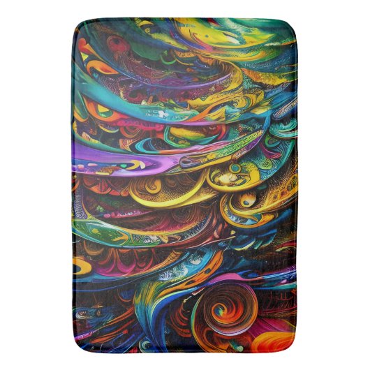 Modern Abstract kleurvol Badmat (Voorkant Verticaal)