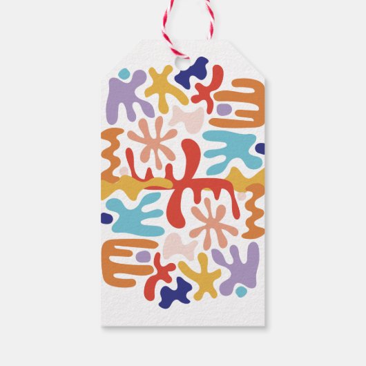 Modern Abstract kleurvol Cadeaulabel (Achterkant)