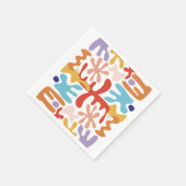 Modern Abstract kleurvol Servet (Hoek)