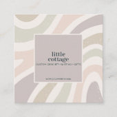 Modern Abstract Knitting Crochet Yarn Handmade Vierkante Visitekaartje (Voorkant)