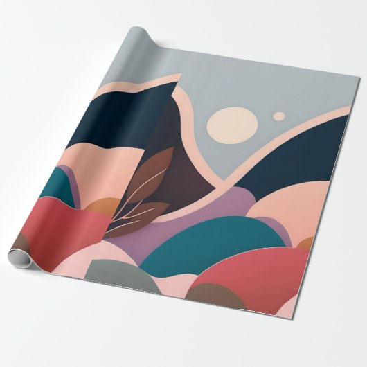 Modern Abstract kunst inpakpapier (Uitgerold)