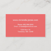 Modern Abstract Kunstcanvas - Koraal, Buff en Wit Visitekaartje (Achterkant)