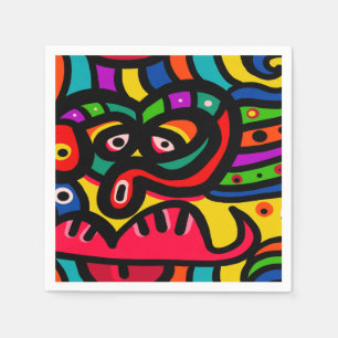 Modern Abstract kunstgezicht Servet