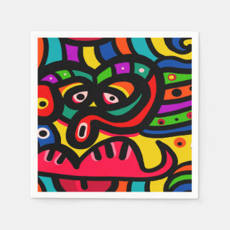Modern Abstract kunstgezicht Servet