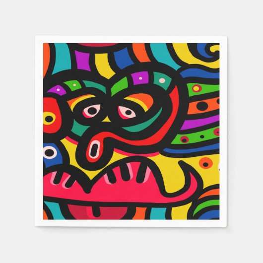 Modern Abstract kunstgezicht Servet (Voorkant)