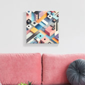 modern abstract kunstpatroon canvas afdruk (Insitu (Woonkamer))