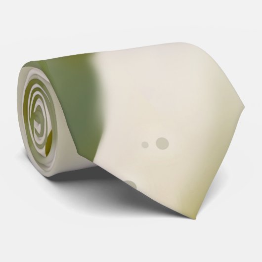 Modern Abstract Kunstpatroon Groene golven Stropda Stropdas (Opgerold)