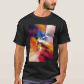  modern Abstract kunstschilder zwart T-shirt (Voorkant)