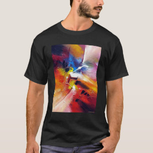 modern Abstract kunstschilder zwart T-shirt
