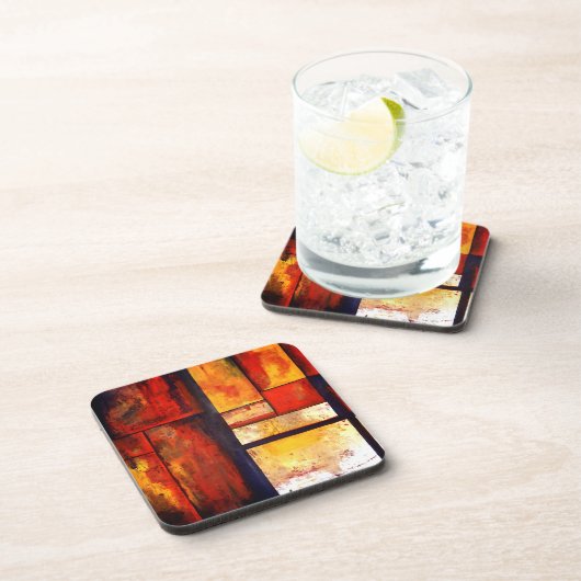 Modern Abstract kunstwerk Bier Onderzetter (Rechterzijde)