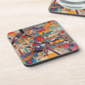 Modern Abstract kunstwerk Bier Onderzetter (Linkerzijde)