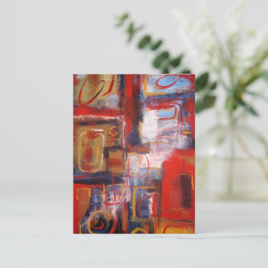 Modern Abstract kunstwerk Briefkaart (Staand voorkant)
