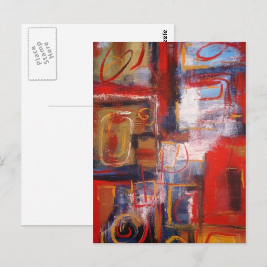 Modern Abstract kunstwerk Briefkaart (Voorkant / Achterkant)