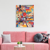 Modern Abstract kunstwerk Canvas Afdruk (Insitu (Woonkamer))